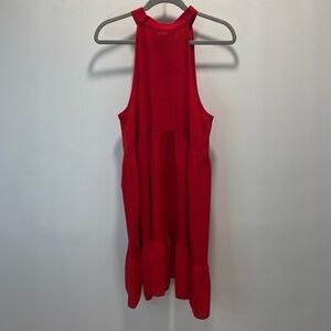 SHEIN Curve Vibrant Red Top